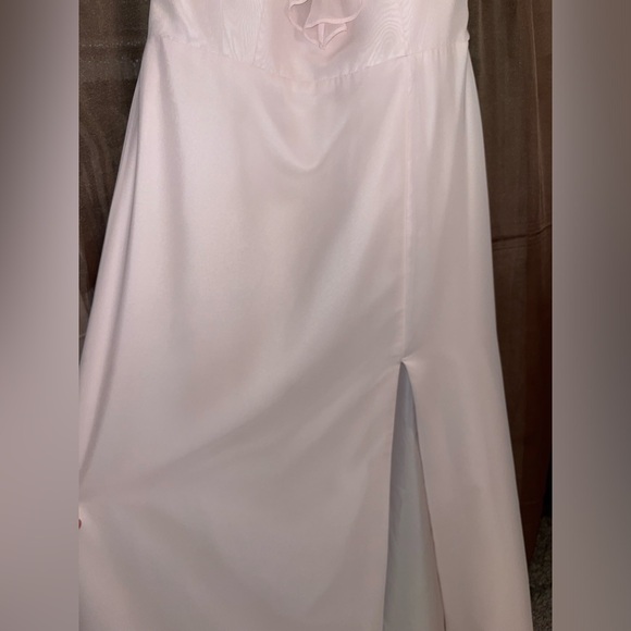 Azazie Natalia Blushing Pink A-Line Chiffon Dress - Picture 8 of 15